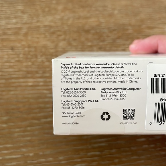 NWT!! Logitech B100 Corded Mouse Black – Wired USB Mouse for Computers & Laptops - Picture 3 of 4